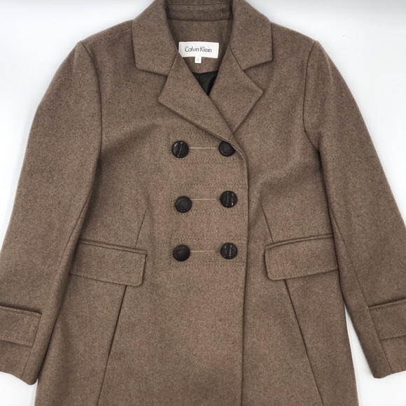 CK Women's Wool-Blend Double-Breasted peacoat - Picture 1 of 4